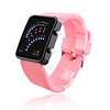 Color Band 29 Blue and Red LED Sector Pattern LED Wrist Watch