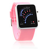 Color Band 29 Blue and Red LED Sector Pattern LED Wrist Watch