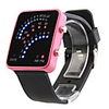 Color Band 29 Blue and Red LED Sector Pattern LED Wrist Watch