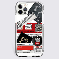 Color Block Letter Case For Apple iPhone 12 iPhone 11 iPhone 12 Pro Max Unique Design Protective Case Shockproof Back Cover TPU