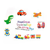 Color Car Dinosaur Wall Sticker Self Adhesive Little Boys Cartoon Children