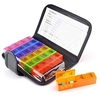 Color Leather Bag Medicine Box 28 Format Notebook Type 7 Colors Rainbow Wallet Medicine Box miniinthebox