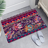 Color Pattern Digital Printing Floor Mat Modern Bath Mats Nonwoven / Memory Foam Novelty Bathroom