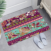 Color Pattern Digital Printing Floor Mat Modern Bath Mats Nonwoven / Memory Foam Novelty Bathroom