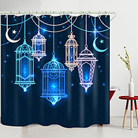 Color Pendant Digital Printing Shower Curtain Shower Curtains Hooks Modern Polyester New Design