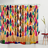 Colored Pencil Tip Digital Printing Shower Curtain Shower Curtains Hooks Modern Polyester New Design
