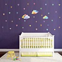 Colorful Cloud Heart-Shaped Raindrop Girl Children