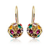 Colorful Crystal Ball Earrings