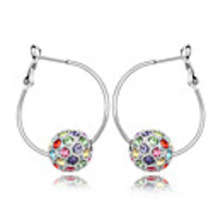 Colorful Crystal Ball Fashion Earrings