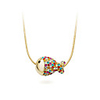 Colorful Crystal Clown Fish Pendant Necklace