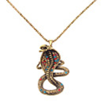 Colorful Crystal Cobra Necklace