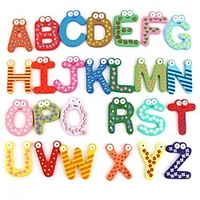 Colorful Cute 26 Letters Wooden Cartoon Fridge Magnet kid