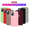 Colorful Love Heart Phone Case For Samsung Galaxy A91 A81 A71 A51 A21 A11 A01 A70 A50 A40 A30 A10 S10 Lite s20 s20 Plus S20Ultra Candy Color Soft TPU Back Cover