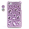 Colorful Protective PVC Case with Crystals Cover for iPhone 4,  4S