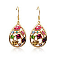 Colorful Raindrops Diamond Eardrops