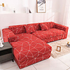 Colorful Red Geometric 1/2/3/4 seater Sofa cover Tight wrap all-inclusive sectional elastic seat couch covers Slipcovers Christmas