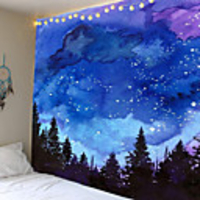Colorful smudged star tapestries sun and moon wall tapestries tarot cards wall hangings psychedelic carpets wall hangings