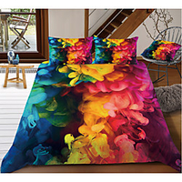 Colorful Tie Dye Duvet Cover Set Boho Hippie Bedding Set Rainbow Tie Dyed Comforter Cover Queen 3 Pieces for Kids Teens Adults 1 miniinthebox