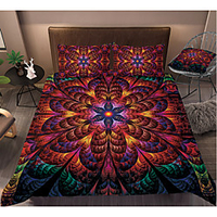 Colorful Tie Dye Duvet Cover Set Boho Hippie Bedding Set Rainbow Tie Dyed Comforter Cover Queen 3 Pieces for Kids Teens Adults 1 miniinthebox