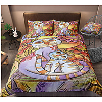 Colorful Tie Dye Duvet Cover Set Boho Hippie Bedding Set Rainbow Tie Dyed Comforter Cover Queen 3 Pieces for Kids Teens Adults 1 miniinthebox