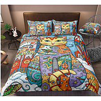 Colorful Tie Dye Duvet Cover Set Boho Hippie Bedding Set Rainbow Tie Dyed Comforter Cover Queen 3 Pieces for Kids Teens Adults 1 miniinthebox
