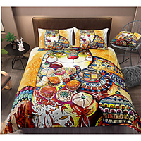 Colorful Tie Dye Duvet Cover Set Boho Hippie Bedding Set Rainbow Tie Dyed Comforter Cover Queen 3 Pieces for Kids Teens Adults 1 miniinthebox