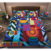 Colorful Tie Dye Duvet Cover Set Boho Hippie Bedding Set Rainbow Tie Dyed Comforter Cover Queen 3 Pieces for Kids Teens Adults 1 miniinthebox