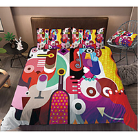 Colorful Tie Dye Duvet Cover Set Boho Hippie Bedding Set Rainbow Tie Dyed Comforter Cover Queen 3 Pieces for Kids Teens Adults 1 miniinthebox