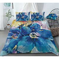 Colorful Tie Dye Duvet Cover Set Boho Hippie Bedding Set Rainbow Tie Dyed Comforter Cover Queen 3 Pieces for Kids Teens Adults 1 miniinthebox