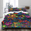 Colorful Tie Dye Duvet Cover Set Boho Hippie Bedding Set Rainbow Tie Dyed Comforter Cover Queen 3 Pieces for Kids Teens Adults 1 miniinthebox