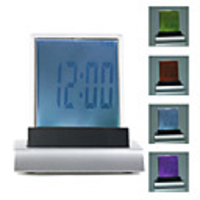 Colorful Translucent Desktop LCD Clock