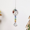 Colorful Tree of Life Crystal Dream Catcher Handmade Gift Shiny Wind Chimes Ornament Wall Hanging Decor Art Creative Home Pendant Car Hanging miniinthebox