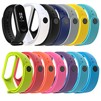 Colors Strap For Xiaomi Mi Band 4 3 Silicone Wristband Bracelet Replacement Strap For Xiaomi Miband 4 3 Wrist Color Soft Straps miniinthebox