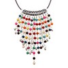 Colourful Beads Tassel Alloy Necklace