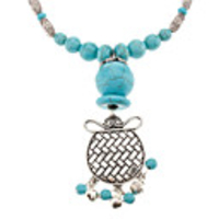 Colourful Stupa Tope Alloy Necklace
