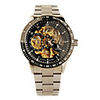 Colouring Stainless Steel Band Mechanical Self-winding Wrist Watch with Luminous Hand Black Silvery