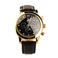 Colouring Stainless Steel Self-Winding Mechanical Wristwatch Black