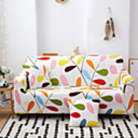 Colours Print Dustproof Stretch Slipcovers Stretch Sofa Cover Super Soft Fabric Couch Cover (You will Get 1 Throw Pillow Case as free Gift)