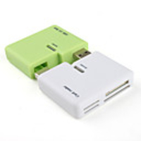 COMBO USB2.0 Hub Card Reader(Green and White)