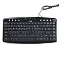 Compact USB Wired QWERTY Keyboard (Black)