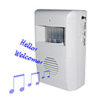Compact Wireless Infrared Motion Detecting Door Chime with Voice Sound and Music Sounds