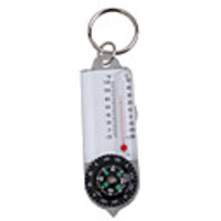 Compass Keychain with Thermometer