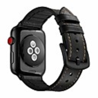 Compatible Apple Watch Band 44mm 42mm 40mm 38mm Genuine Leather and Silicone Sports Watch Band with Protective Case Replacement for iWatch Series 5 4 3 2 1