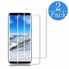 compatible samsung galaxy s8 tempered glass screen protector, [2 - pack][9h hardness][anti-scratch][anti-fingerprint][3d curved][ultra clear] screen protector for galaxy s8 miniinthebox
