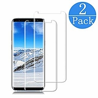 compatible samsung galaxy s8 tempered glass screen protector, [2 - pack][9h hardness][anti-scratch][anti-fingerprint][3d curved][ultra clear] screen protector for galaxy s8 miniinthebox