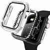 compatible with apple watch case 40mm rhinestone apple watch protective case frame hard protector case bumper for apple watch series 5/4/3/2/1(black, 40mm) miniinthebox
