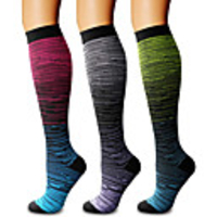 Compression Socks Athletic Sports Socks 3 Pairs Long Men