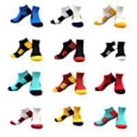 Compression Socks Athletic Sports Socks Running Socks 1 Pair Socks Compression Socks Ankle Socks Breathable Sweat-wicking Comfortable Running Active Training Jogging Sports Color Block Polyster