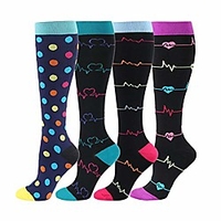 compression socks for women amp; men - 4 pairs best for running,  flight,  nurse