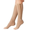 compression socks toe open leg support stocking knee high socks with zipper